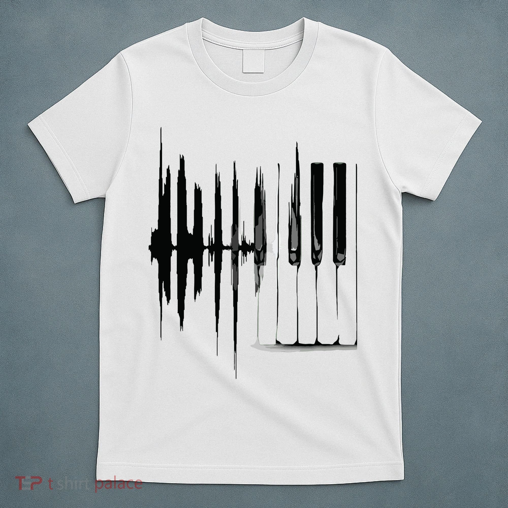 Keyboard Heartbeat Cool Piano And Organ Player Novelty Item T-Shirt