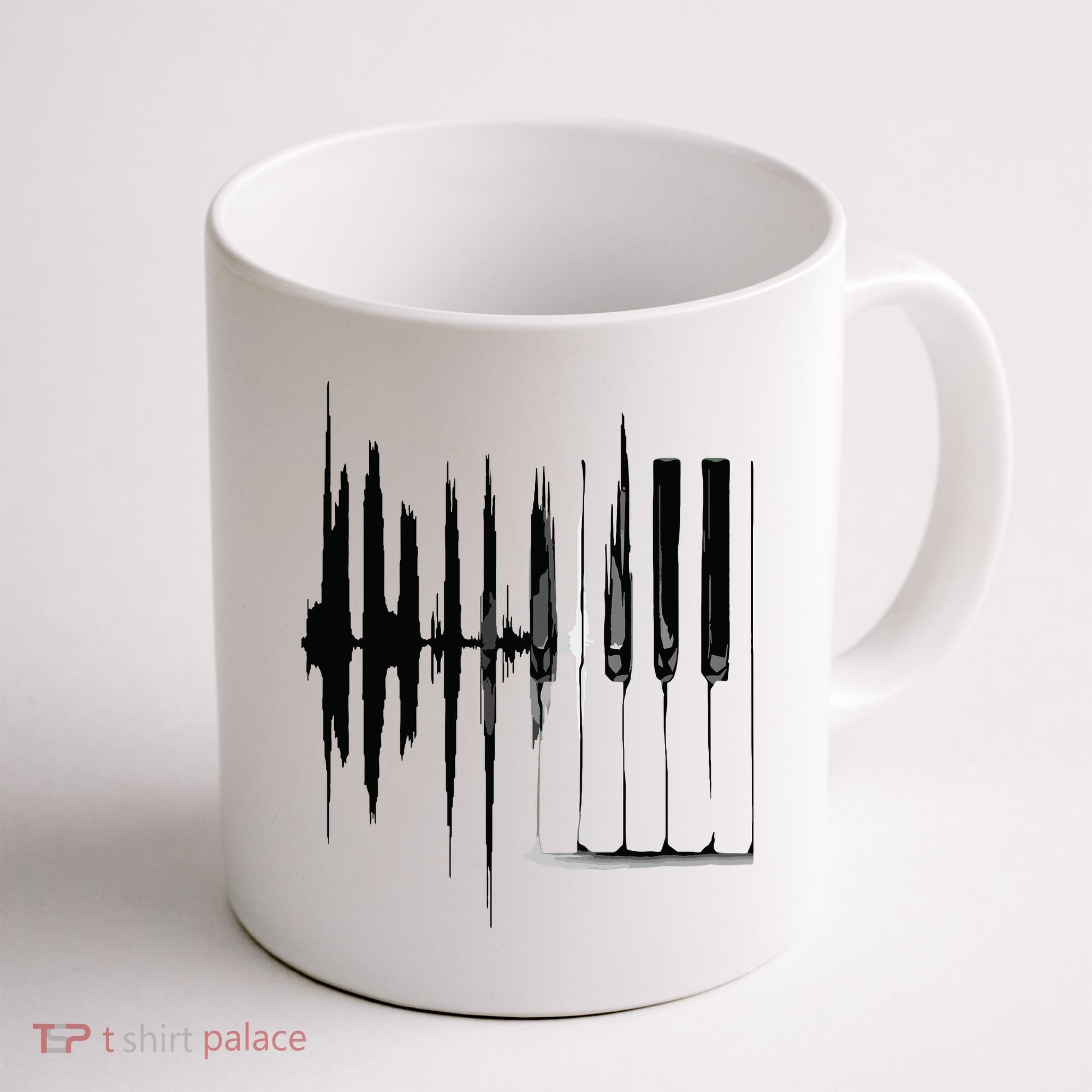 Keyboard Heartbeat Cool Piano And Organ Player Novelty Item Coffee Mug