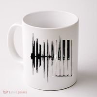 Keyboard Heartbeat Cool Piano And Organ Player Novelty Item Coffee Mug thumb 0