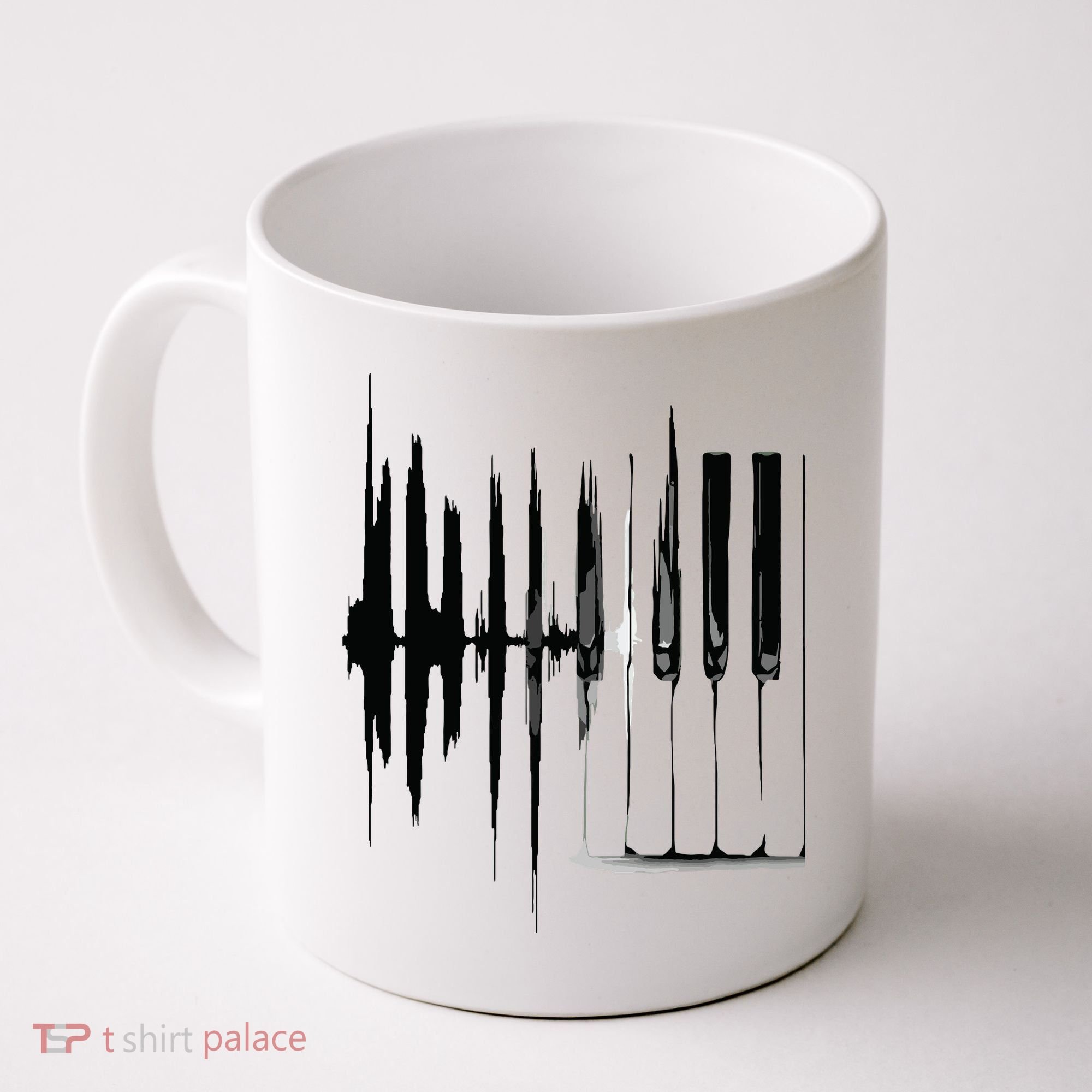 Keyboard Heartbeat Cool Piano And Organ Player Novelty Item Coffee Mug