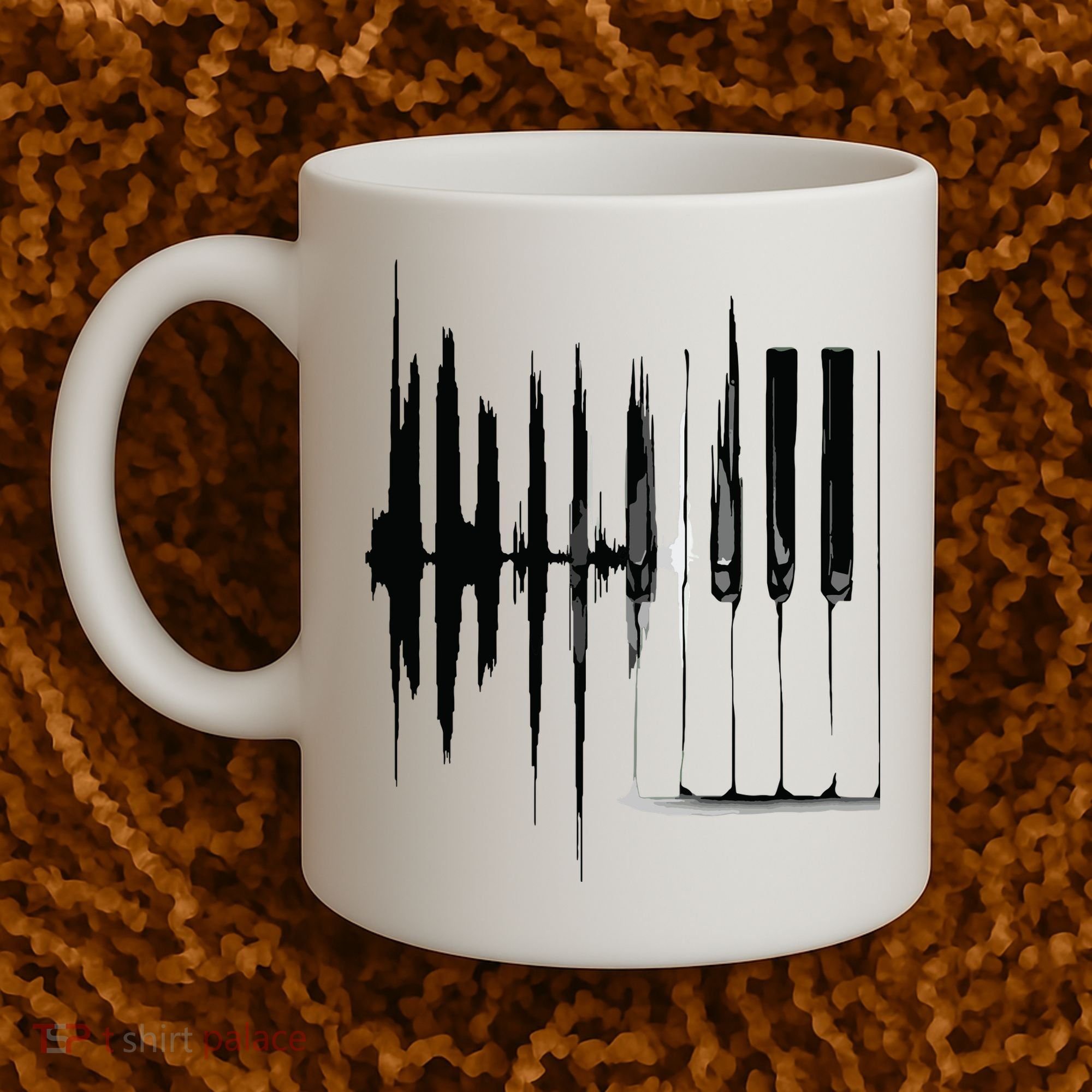 Keyboard Heartbeat Cool Piano And Organ Player Novelty Item Coffee Mug