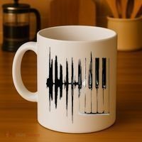 Keyboard Heartbeat Cool Piano And Organ Player Novelty Item Coffee Mug thumb 4