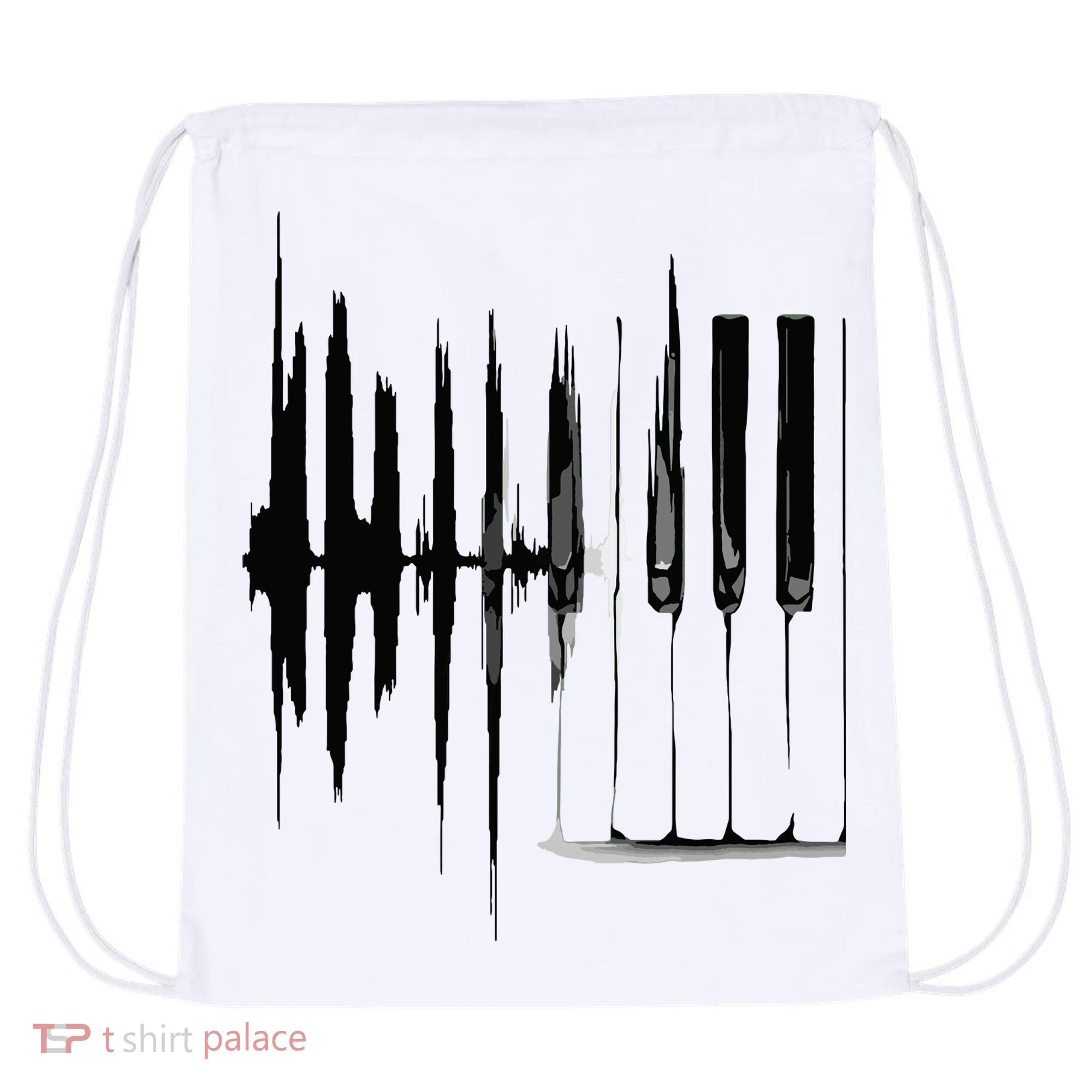 Keyboard Heartbeat Cool Piano And Organ Player Novelty Item Drawstring Bag