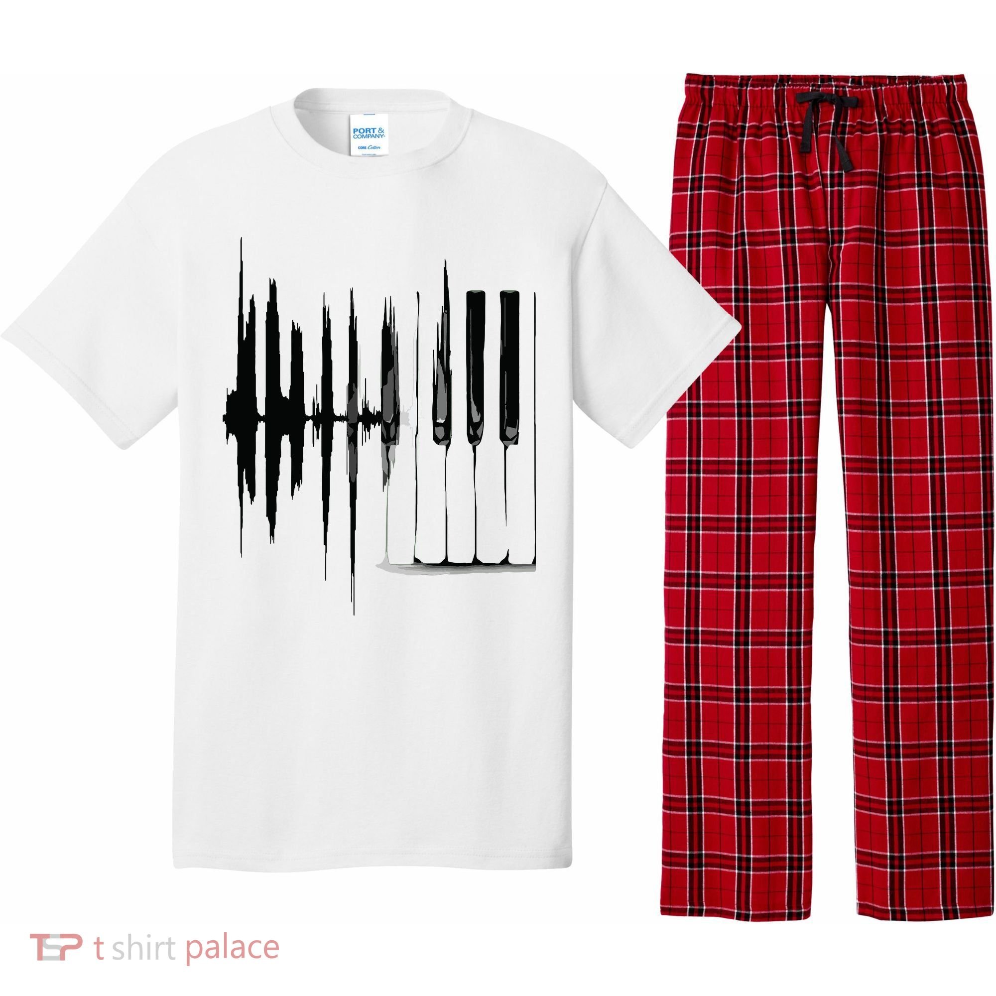 Keyboard Heartbeat Cool Piano And Organ Player Novelty Item Pajama Set