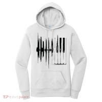 Keyboard Heartbeat Cool Piano And Organ Player Novelty Item Women's Hoodie thumb 0