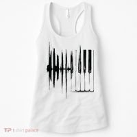 Keyboard Heartbeat Cool Piano And Organ Player Novelty Item Women's Tank Top thumb 0