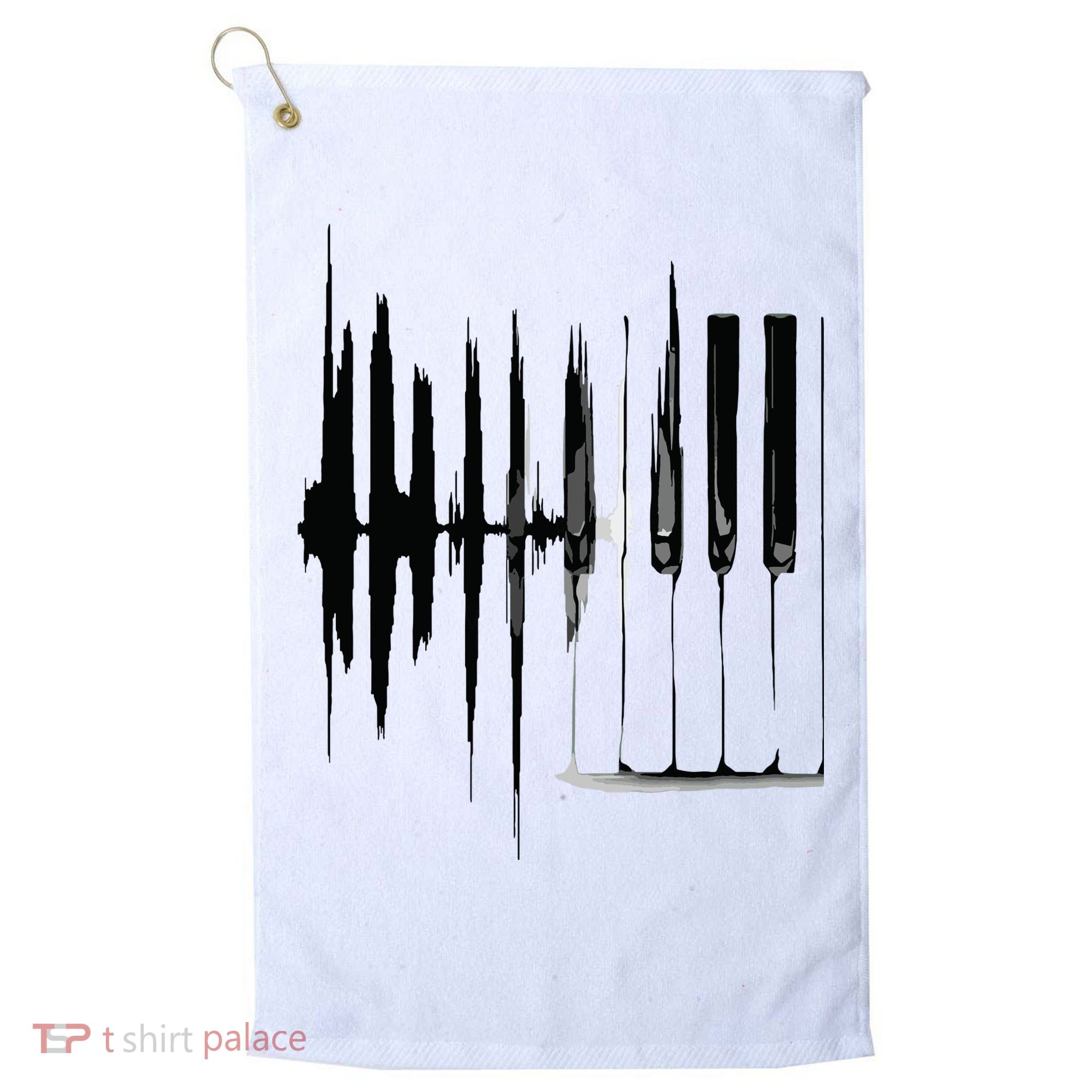 Keyboard Heartbeat Cool Piano And Organ Player Novelty Item Golf Towel