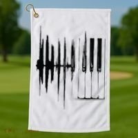 Keyboard Heartbeat Cool Piano And Organ Player Novelty Item Golf Towel thumb 1