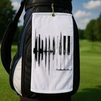 Keyboard Heartbeat Cool Piano And Organ Player Novelty Item Golf Towel thumb 2