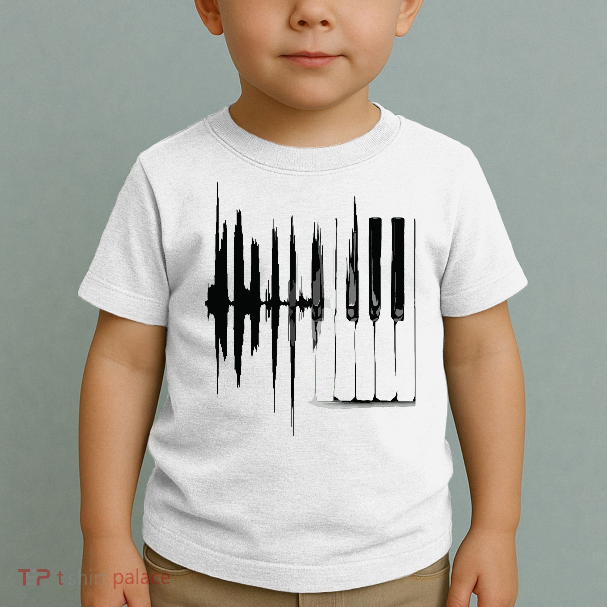 Keyboard Heartbeat Cool Piano And Organ Player Novelty Item Toddler T-Shirt