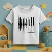 Keyboard Heartbeat Cool Piano And Organ Player Novelty Item Toddler T-Shirt thumb 3