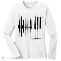 Keyboard Heartbeat Cool Piano And Organ Player Novelty Item Women's Long Sleeve Shirt thumb 0