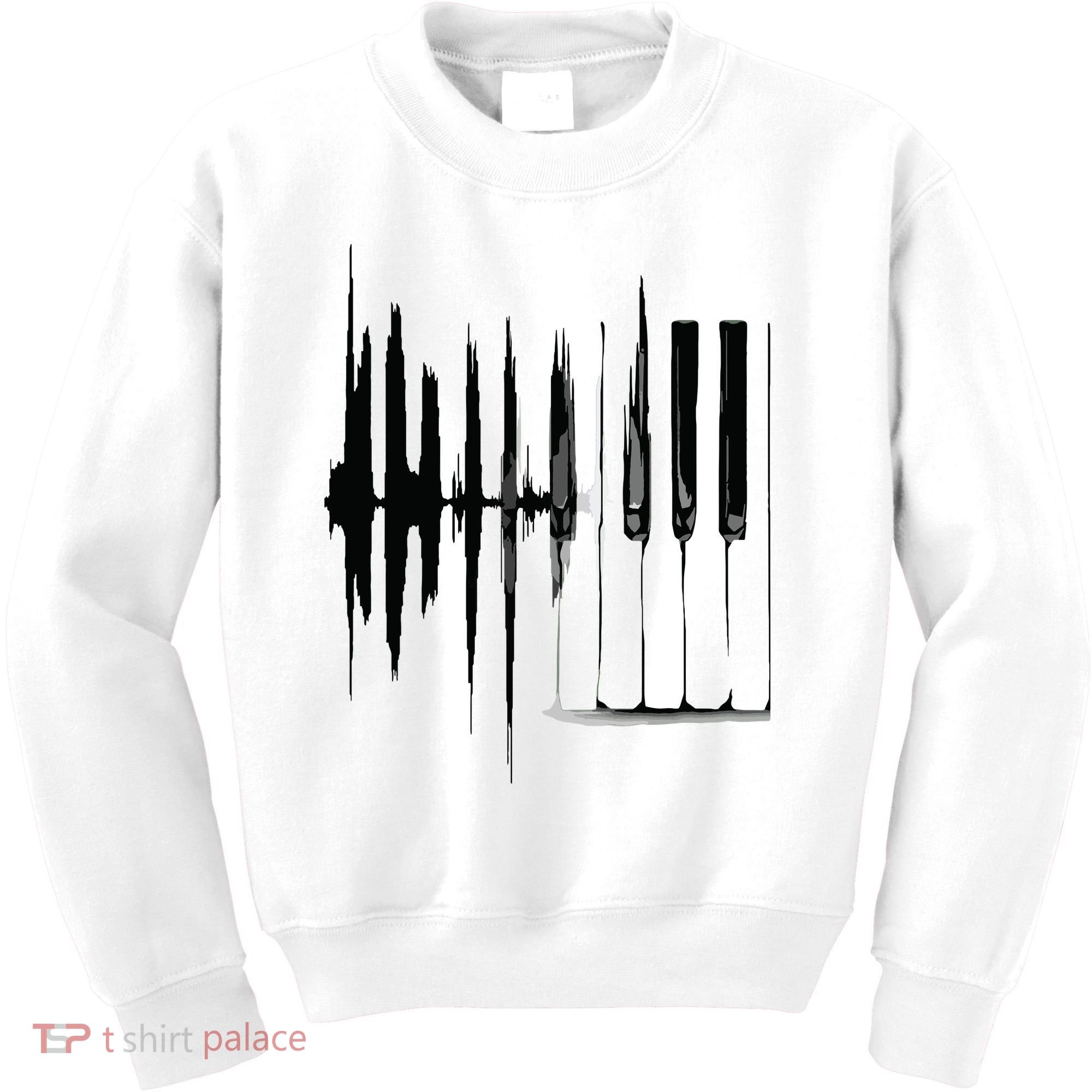 Keyboard Heartbeat Cool Piano And Organ Player Novelty Item Kids Sweatshirt