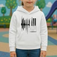 Keyboard Heartbeat Cool Piano And Organ Player Novelty Item Kids Hoodie thumb 3