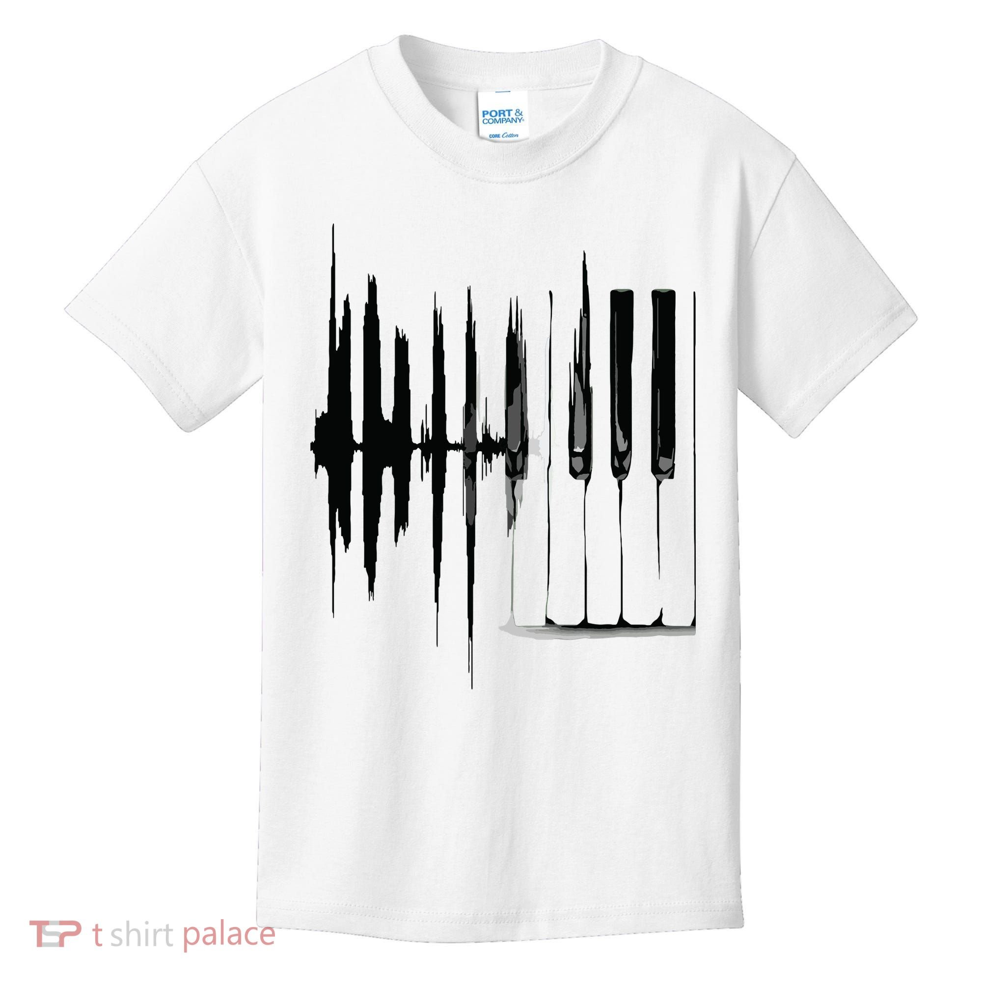 Keyboard Heartbeat Cool Piano And Organ Player Novelty Item Kids T-Shirt