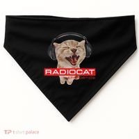 Kitten Headphones Cat Tech House Music Funny Cat Lover USA-Made Doggie Bandana thumb 0