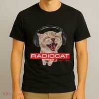 Kitten Headphones Cat Tech House Music Funny Cat Lover T-Shirt thumb 3