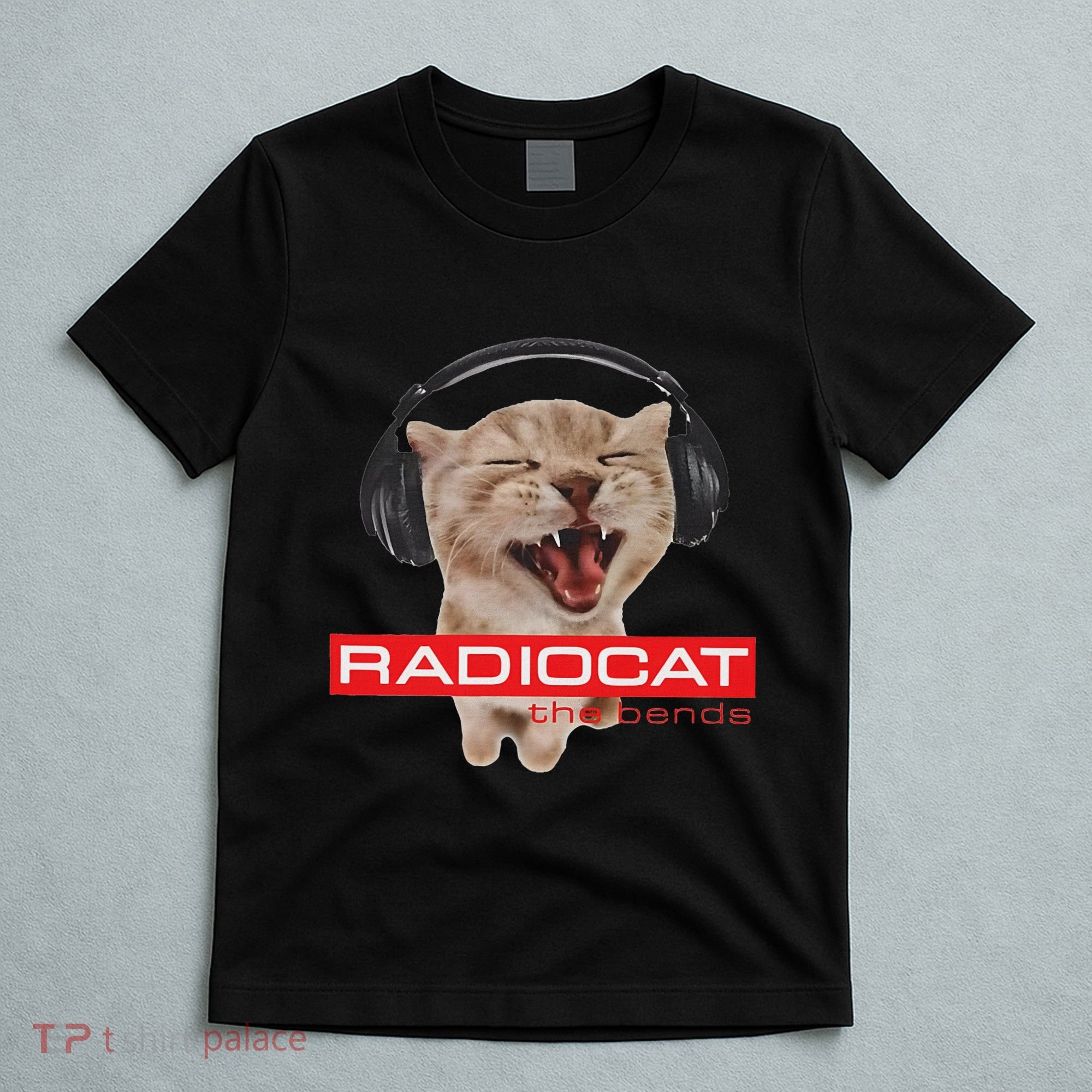 Kitten Headphones Cat Tech House Music Funny Cat Lover T-Shirt