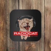 Kitten Headphones Cat Tech House Music Funny Cat Lover Coaster thumb 0