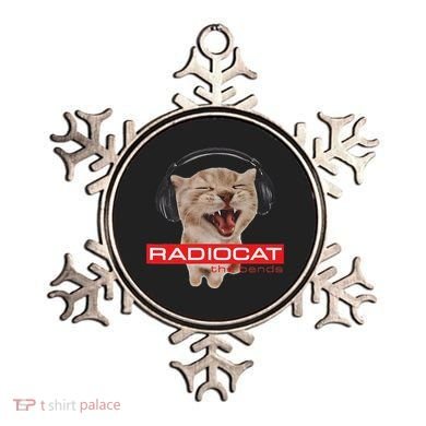 Kitten Headphones Cat Tech House Music Funny Cat Lover Ornament