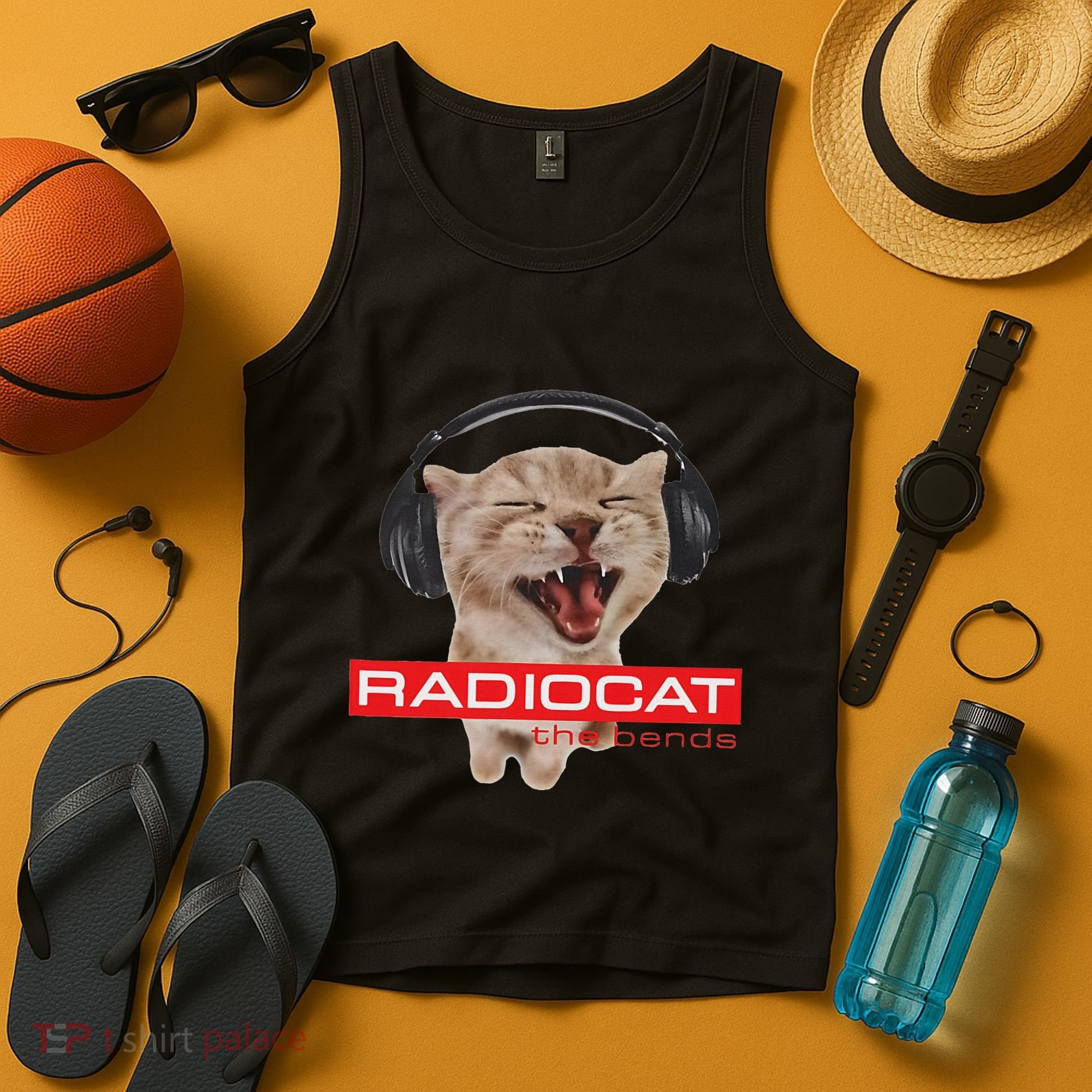 Kitten Headphones Cat Tech House Music Funny Cat Lover Tank Top