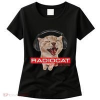 Kitten Headphones Cat Tech House Music Funny Cat Lover Women's T-Shirt thumb 0