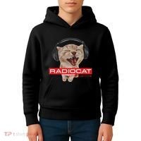 Kitten Headphones Cat Tech House Music Funny Cat Lover Kids Hoodie thumb 4
