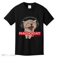 Kitten Headphones Cat Tech House Music Funny Cat Lover Kids T-Shirt thumb 0