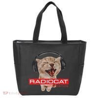 Kitten Headphones Cat Tech House Music Funny Cat Lover Tote Bag thumb 0