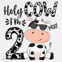 Kids Holy Cow Im 2 Birthday Boy 2nd Cow Farm Animals Bday Kids Sweatshirt thumb 2