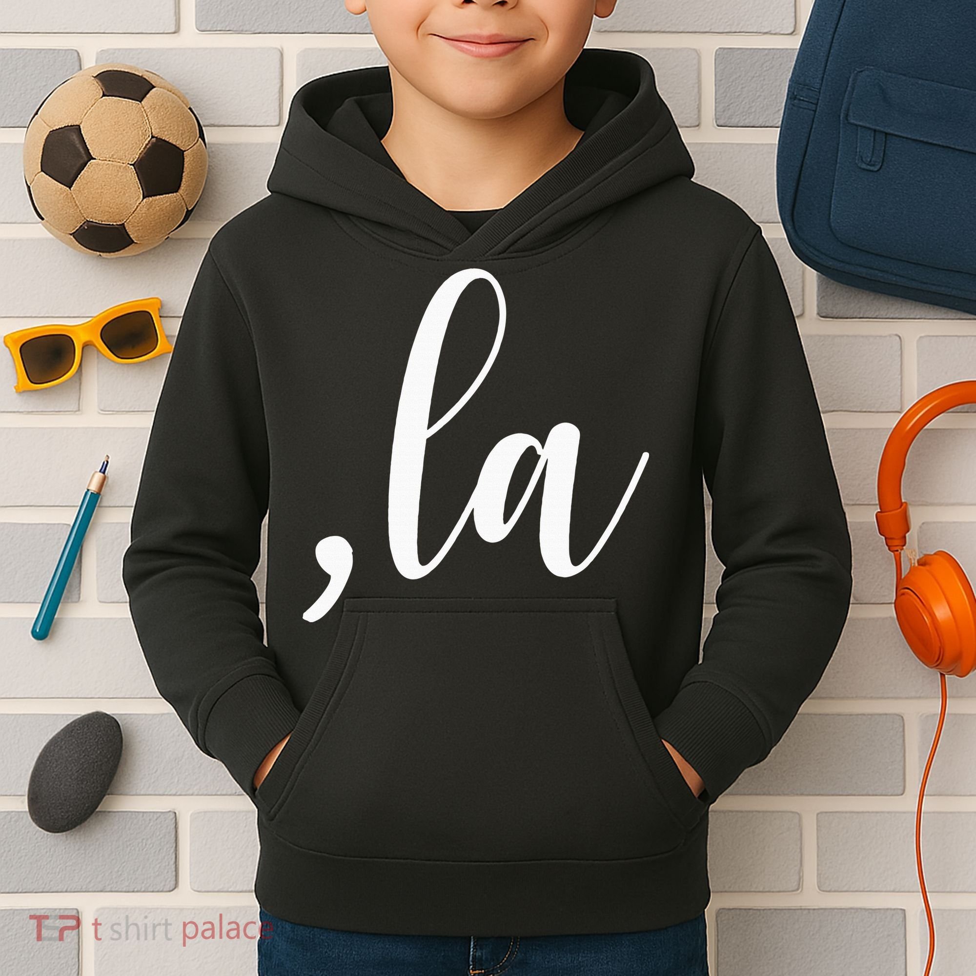 Kamala Harris Comma La Kids Hoodie