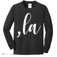Kamala Harris Comma La Kids Long Sleeve Shirt thumb 0