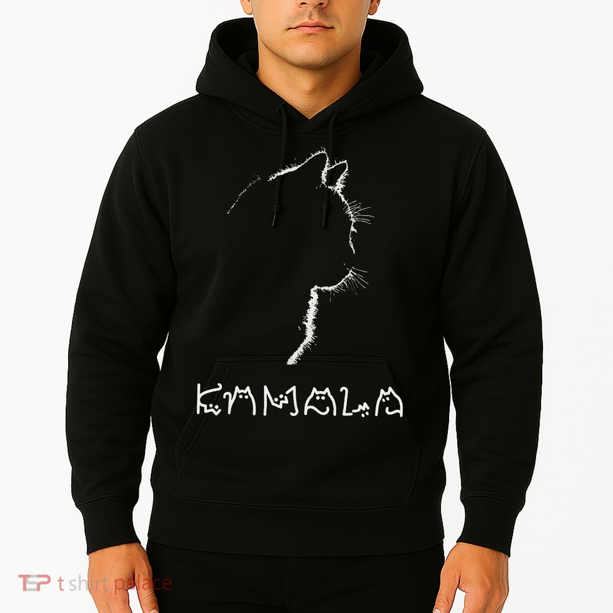 Kamala Harris Cat Lettering Positive Funny Hoodie