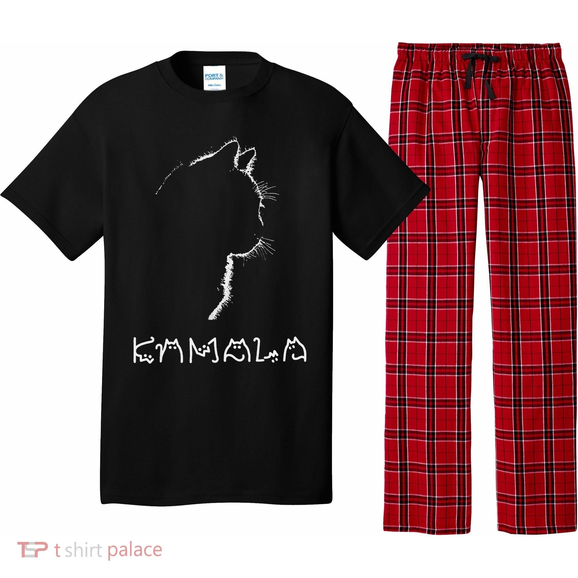 Kamala Harris Cat Lettering Positive Funny Pajama Set