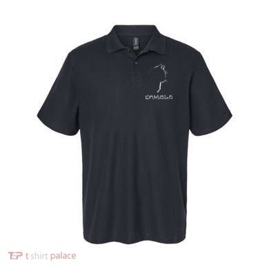 Kamala Harris Cat Lettering Positive Funny Polo