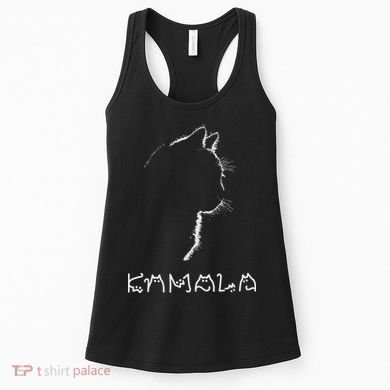 Kamala Harris Cat Lettering Positive Funny Women's Tank Top