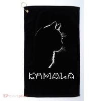 Kamala Harris Cat Lettering Positive Funny Golf Towel thumb 0