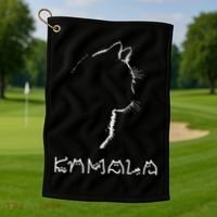 Kamala Harris Cat Lettering Positive Funny Golf Towel thumb 1