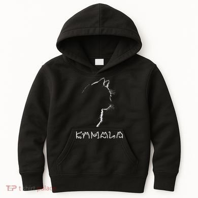 Kamala Harris Cat Lettering Positive Funny Kids Hoodie