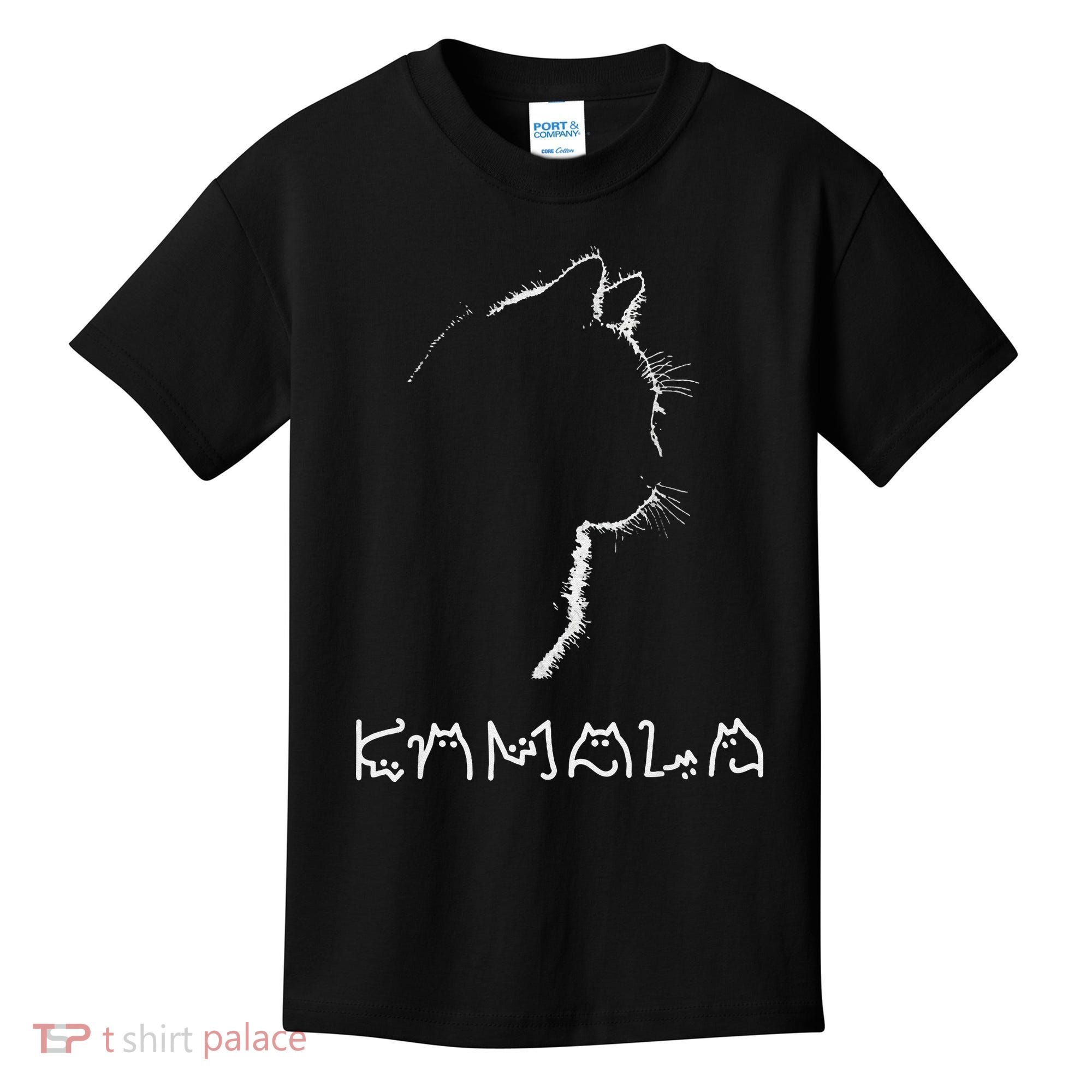 Kamala Harris Cat Lettering Positive Funny Kids T-Shirt