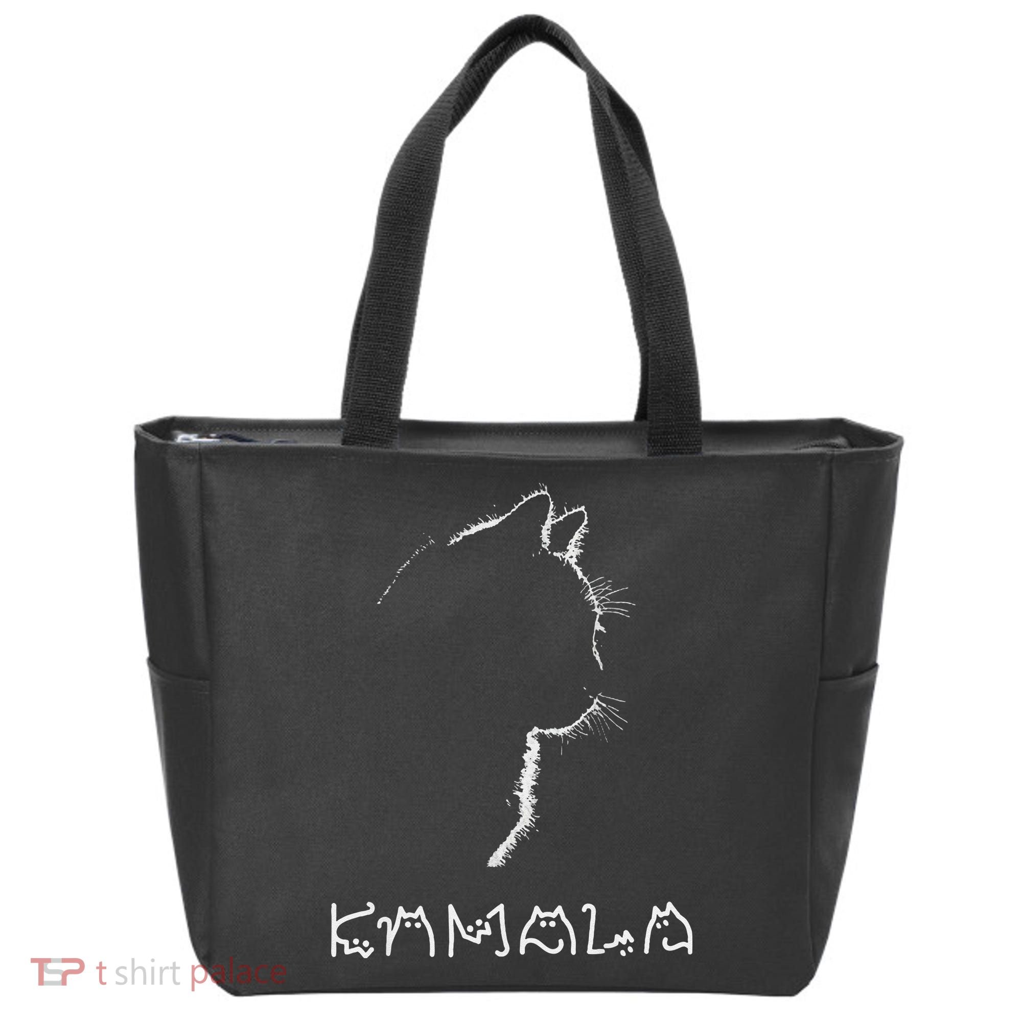 Kamala Harris Cat Lettering Positive Funny Tote Bag