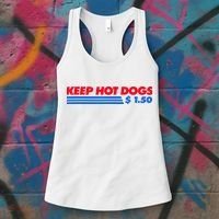 Keep Hot Dogs $1.50 Women's Tank Top thumb 3