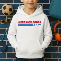 Keep Hot Dogs $1.50 Kids Hoodie thumb 2
