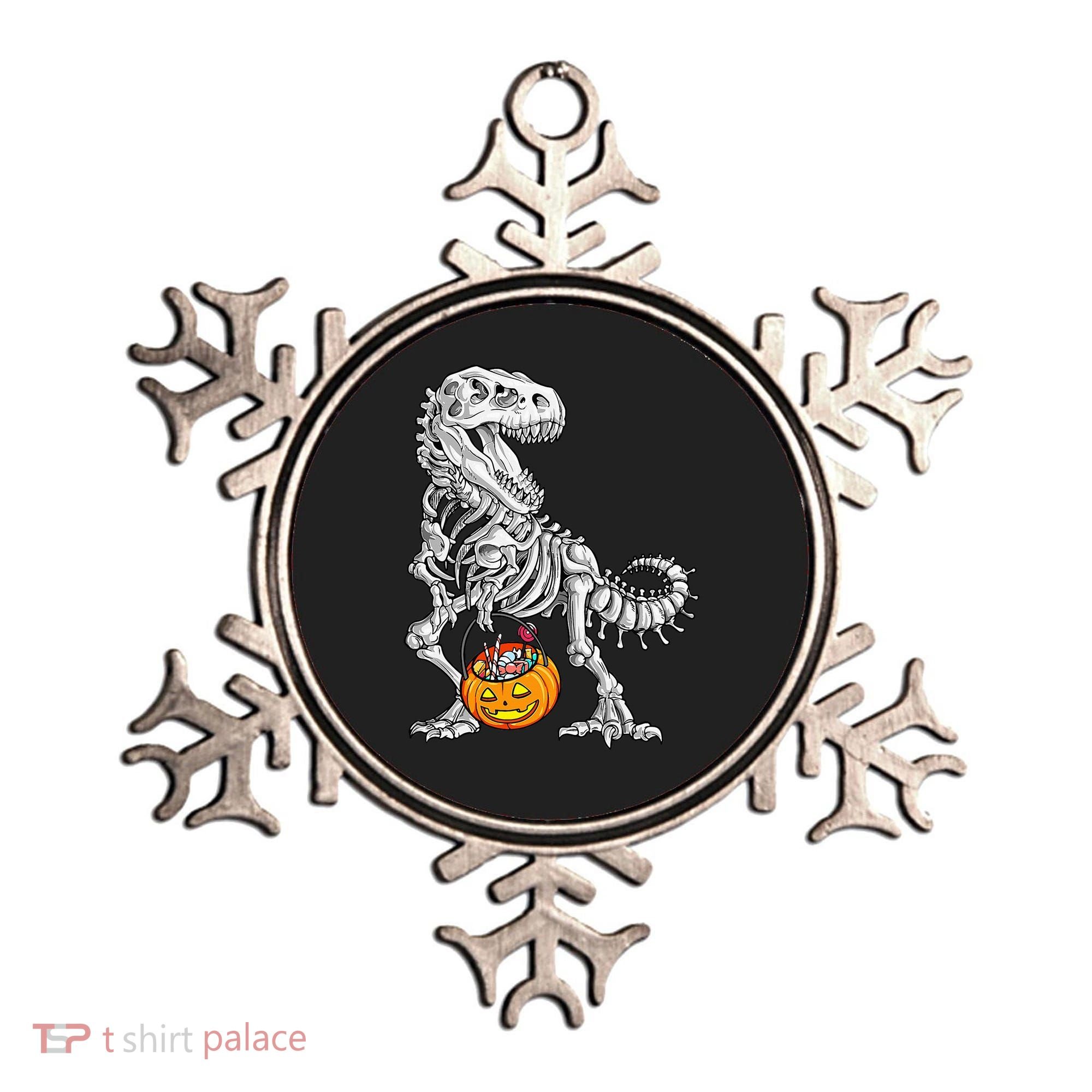 Kids Halloween Dinosaur Skeleton T Rex Funny Pumpkin Ornament