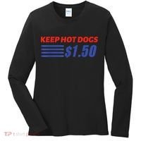 Keep Hot Dogs $1.50 Women's Long Sleeve Shirt thumb 0