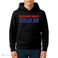 Keep Hot Dogs $1.50 Kids Hoodie thumb 4