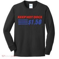 Keep Hot Dogs $1.50 Kids Long Sleeve Shirt thumb 0