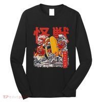 Kaiju Hot Dog Japanese Anime Monster Hotdog Long Sleeve Shirt thumb 0
