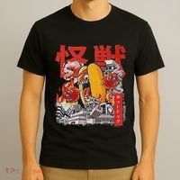 Kaiju Hot Dog Japanese Anime Monster Hotdog T-Shirt thumb 3
