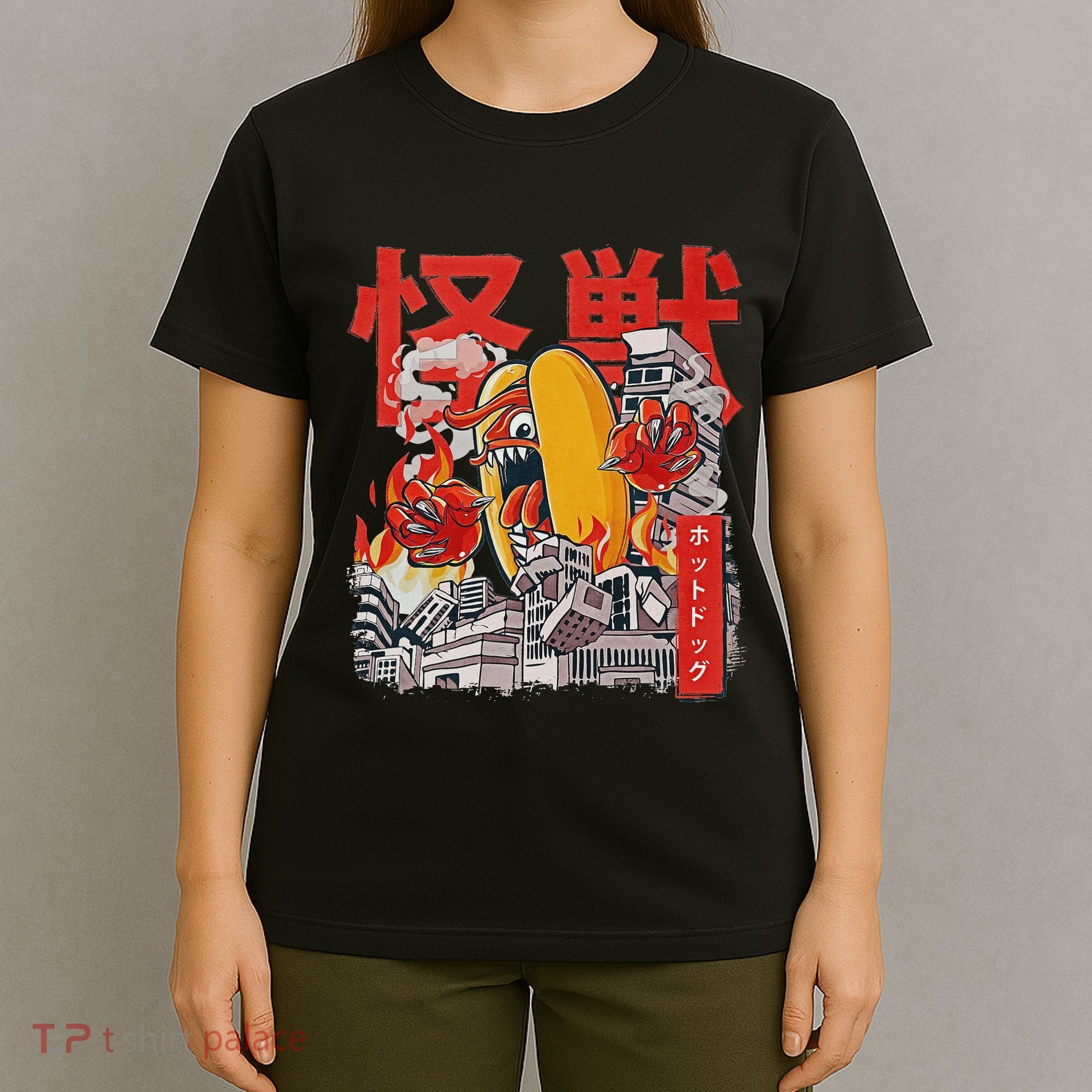 Kaiju Hot Dog Japanese Anime Monster Hotdog T-Shirt